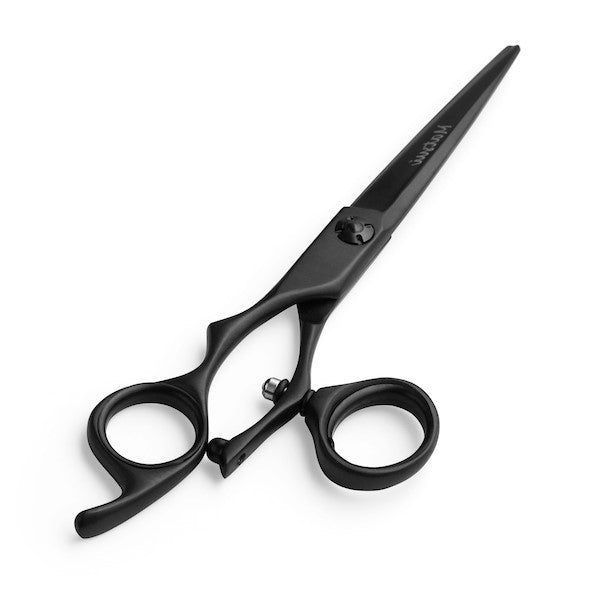 5.5 inch Matsui Swivel Matte Black Lefty Scissor Thinner Combo - Scissor Tech Canada (6801610670134)