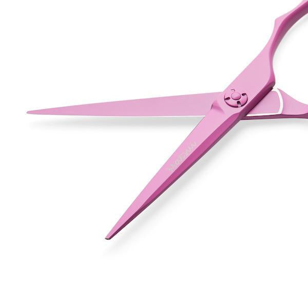 5.5 inch Lefty Matsui Neon Pink Offset Shears - Scissor Tech Canada (6813525704758)