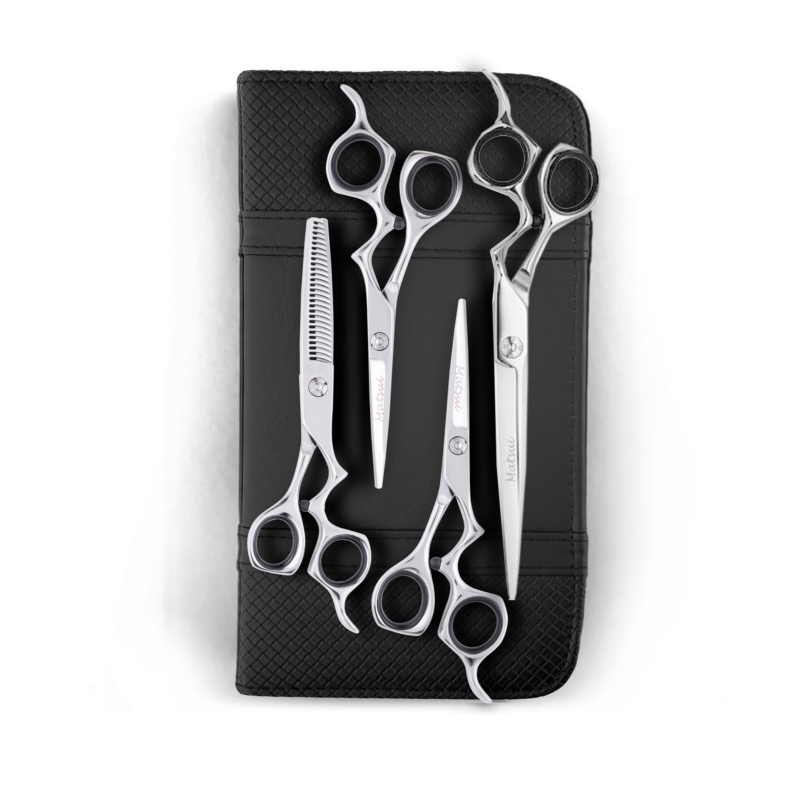  Matsui Classic Ergo Support Ultimate Barber Combo Silver (4set) - Scissor Tech Canada (6676277133366)