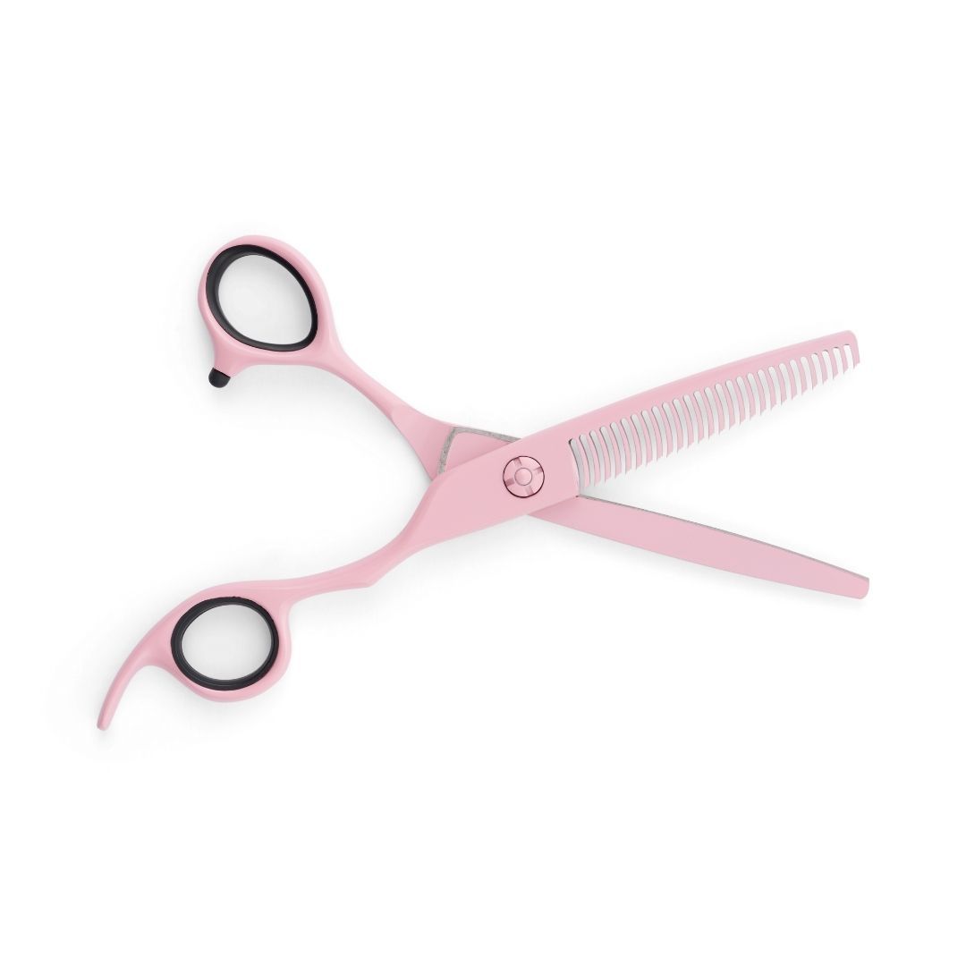 Cute Pink Pastel Scissors Cutter in Watercolor Style Stock Photo