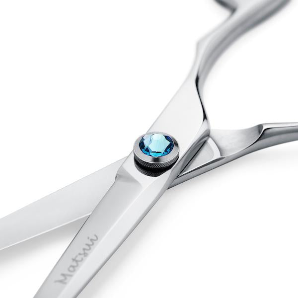 5.5 Inch 2022 Matsui Swarovski Elegance Limited Edition - Sky Blue Hairdressing Scissors Thinner Combo - Scissor Tech Canada (1478471122998)