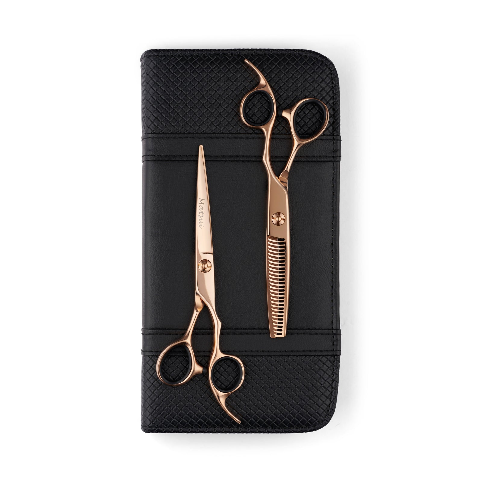 Matsui Lightweight Classic Offset Rose Gold Shear Thinner Combo (8272322199832)