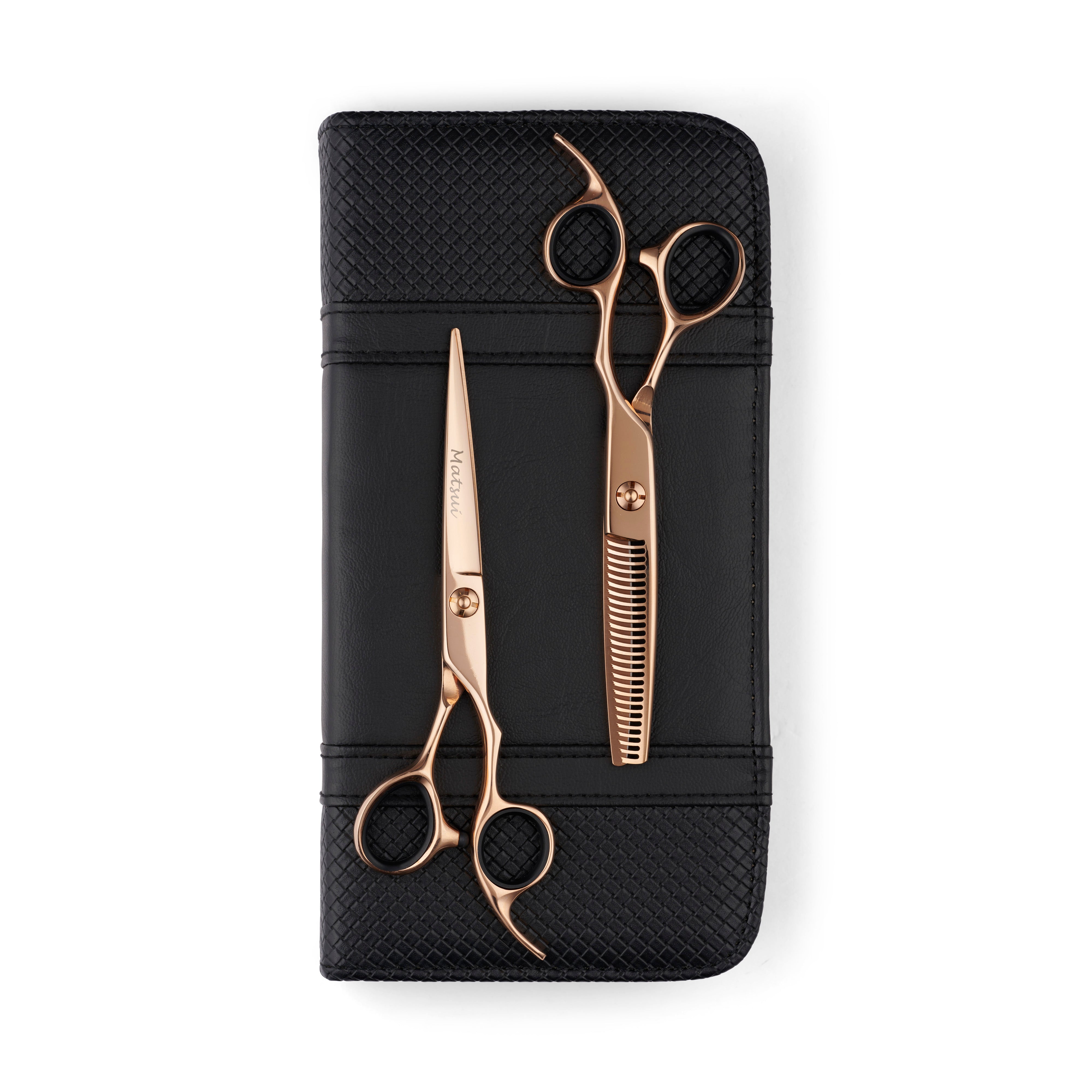 【yuri】DOUBLE HELIX Classic1920s Matsui Lightweight Classic Offset Rose Gold Shear Thinner