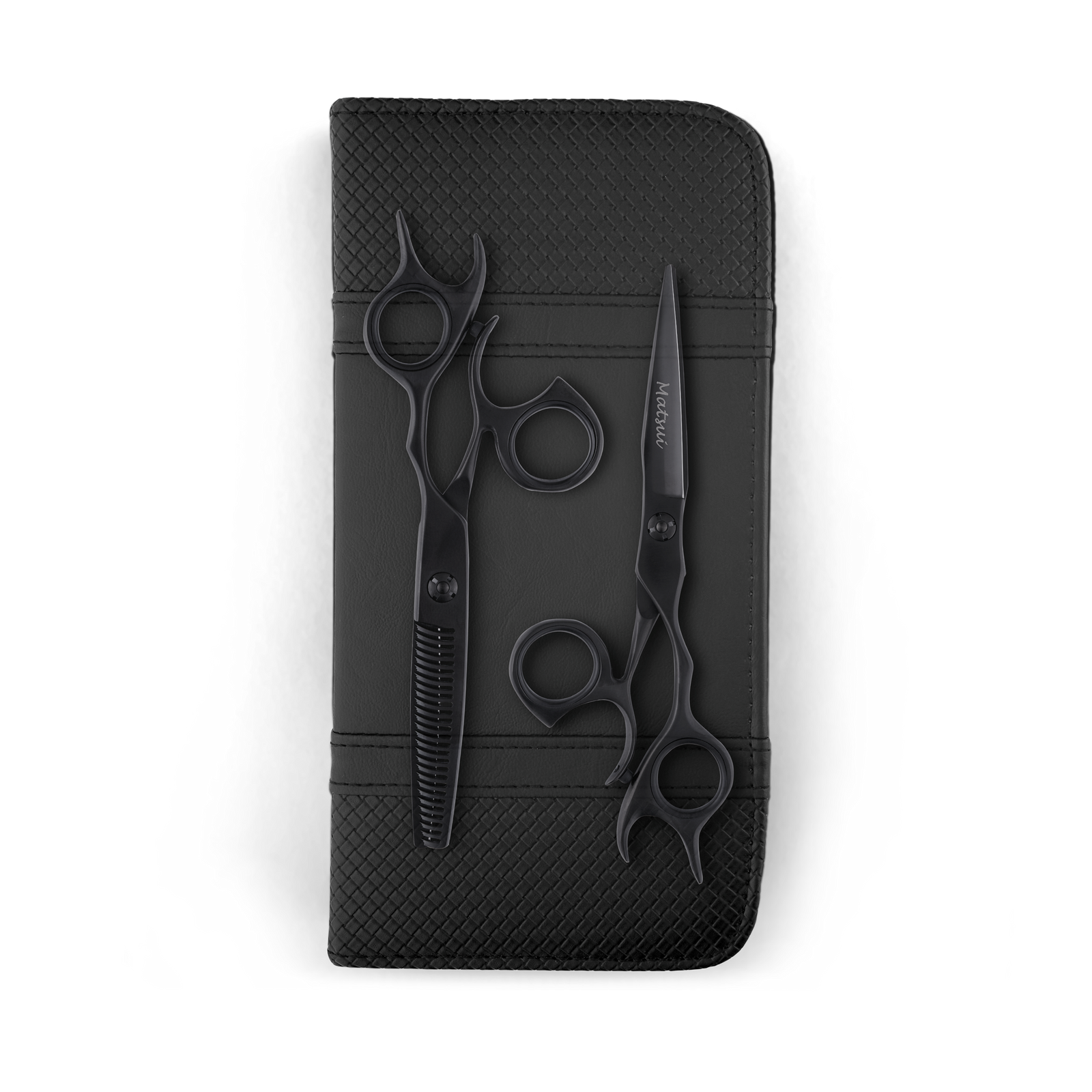 5.5 inch Matsui Super Ergo Devil Matte Black Combo - Scissor Tech Canada (6675515211830)
