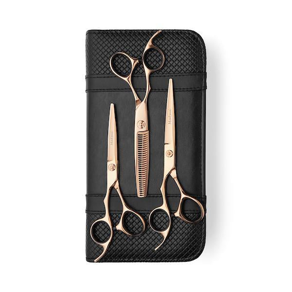  Lefty Matsui Aichei Mountain Rose Gold Triple Set Hairdressing Scissors - Scissor Tech Canada (1968033529910)