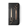 5.5 Inch Cutting Scissor Lefty Matsui Aichei Mountain Rose Gold Hairdressing Scissors - Thinner Combo - Scissor Tech Canada (1478466240566)