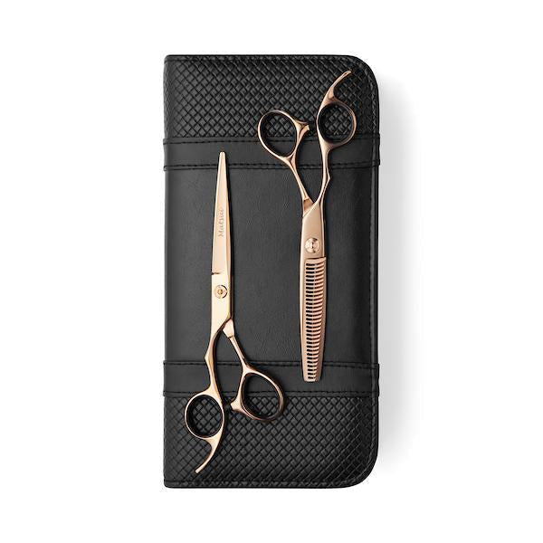5.5 Inch Cutting Scissor Salon Quality Matsui Aichei Mountain Rose Gold Hairdressing Scissors - Thinner Combination - Scissor Tech Canada (6801402462262)