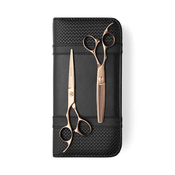 5.5 Inch Cutting Scissor Professional Matsui Aichei Mountain Rose Gold Hairdressing Scissors - Thinner Combination - Scissor Tech Canada (6801397973046)