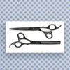  Professional Matte Black Aichei Mountain Offset Hairdressing Shear Thinner Combination - Scissor Tech Canada (6801405378614)