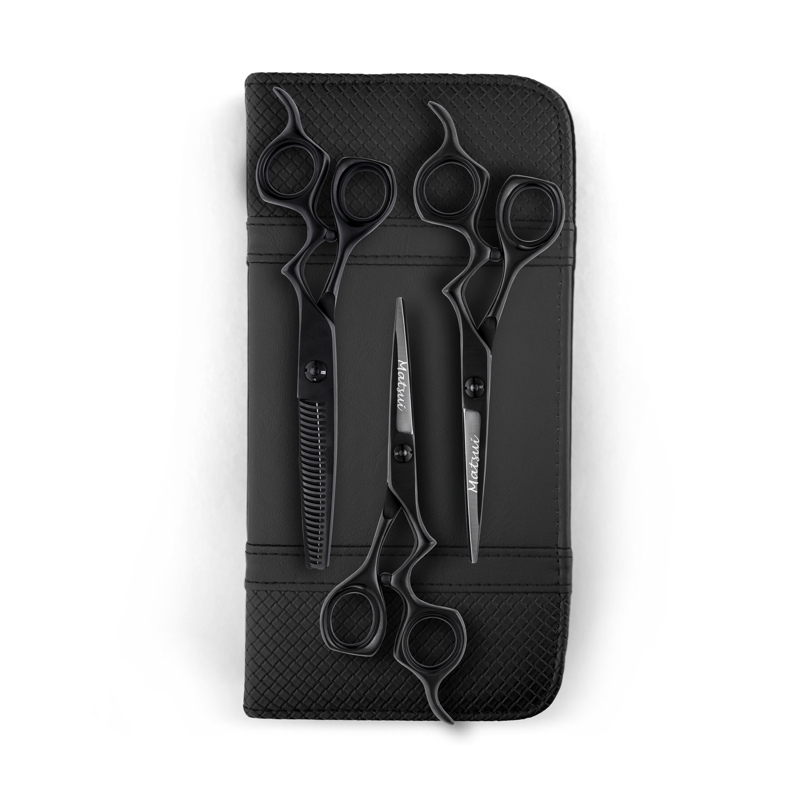  Matsui Classic Ergo Support Shear Thinner Triple Set Matte Black - Scissor Tech Canada (6676250066998)