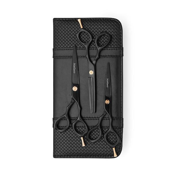  Matsui Matte Black Precision Triple Set Hairdressing Scissors - Scissor Tech Canada (1478470369334)