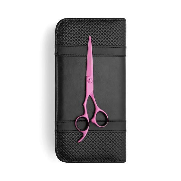 5.5 inch Lefty Matsui Neon Pink Offset Shears - Scissor Tech Canada (6813525704758)