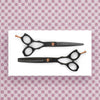  Deluxe Matsui Matte Black Precision Hairdressing Shear Combination - Scissor Tech Canada (6801415962678)