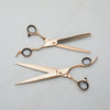  Professional Matsui Aichei Mountain Rose Gold Hair Cutting Scissors - Thinner Combination - Scissor Tech Canada (6803192315958)