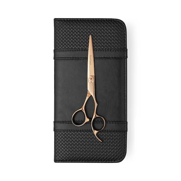 5.5 inch 2022 Matsui Rose Gold Damascus Offset Scissor - Scissor Tech Canada (1989764218934)
