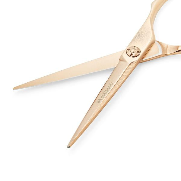 5.5 inch 2022 Rose Gold Matsui Damascus Offset Scissor Thinner Combo - Scissor Tech Canada (1989774344246)