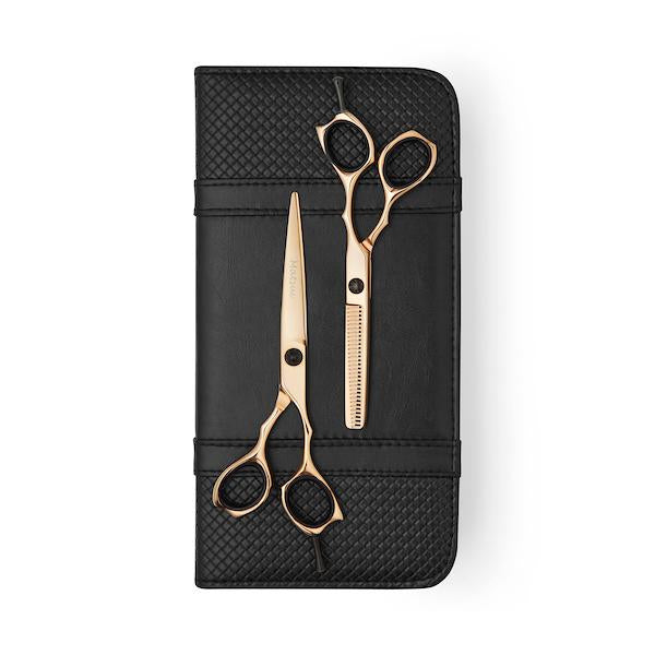 5.5 Inch Cutting Shear Matsui Precision Rose Gold shear & Thinner Combo - Scissor Tech Canada (1478472564790)