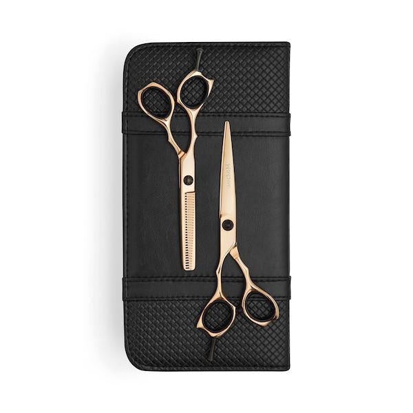  Lefty Matsui Precision Rose Gold Shear Thinner Combo - Scissor Tech Canada (4325252661302)