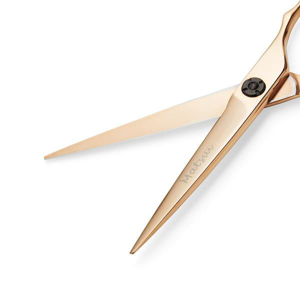 5.5 Inch Cutting Shear Matsui Precision Rose Gold shear & Thinner Combo - Scissor Tech Canada (1478472564790)