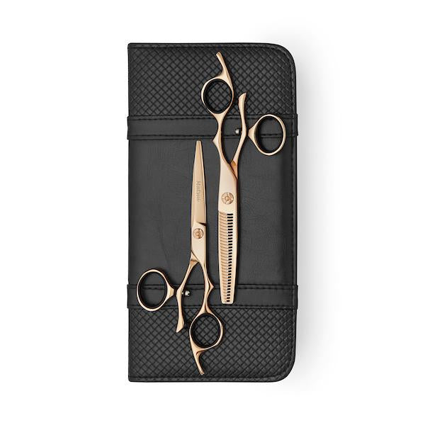  Matsui Rose Gold Swivel 6 inch Scissor Thinner Combo - Scissor Tech Canada (2116926996534)