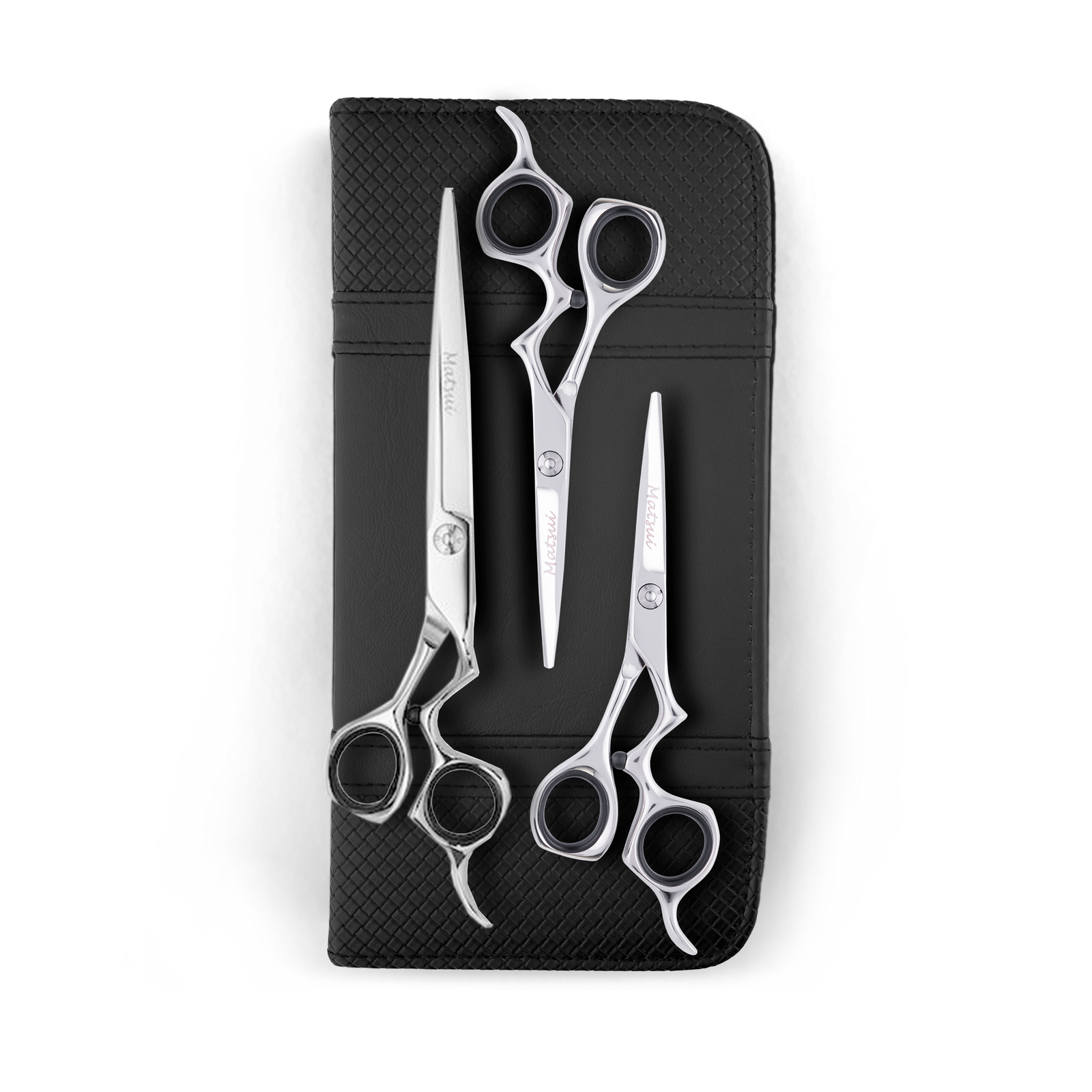  Matsui Classic Ergo Support Shear Silver Triple Set - Scissor Tech Canada (6676276215862)