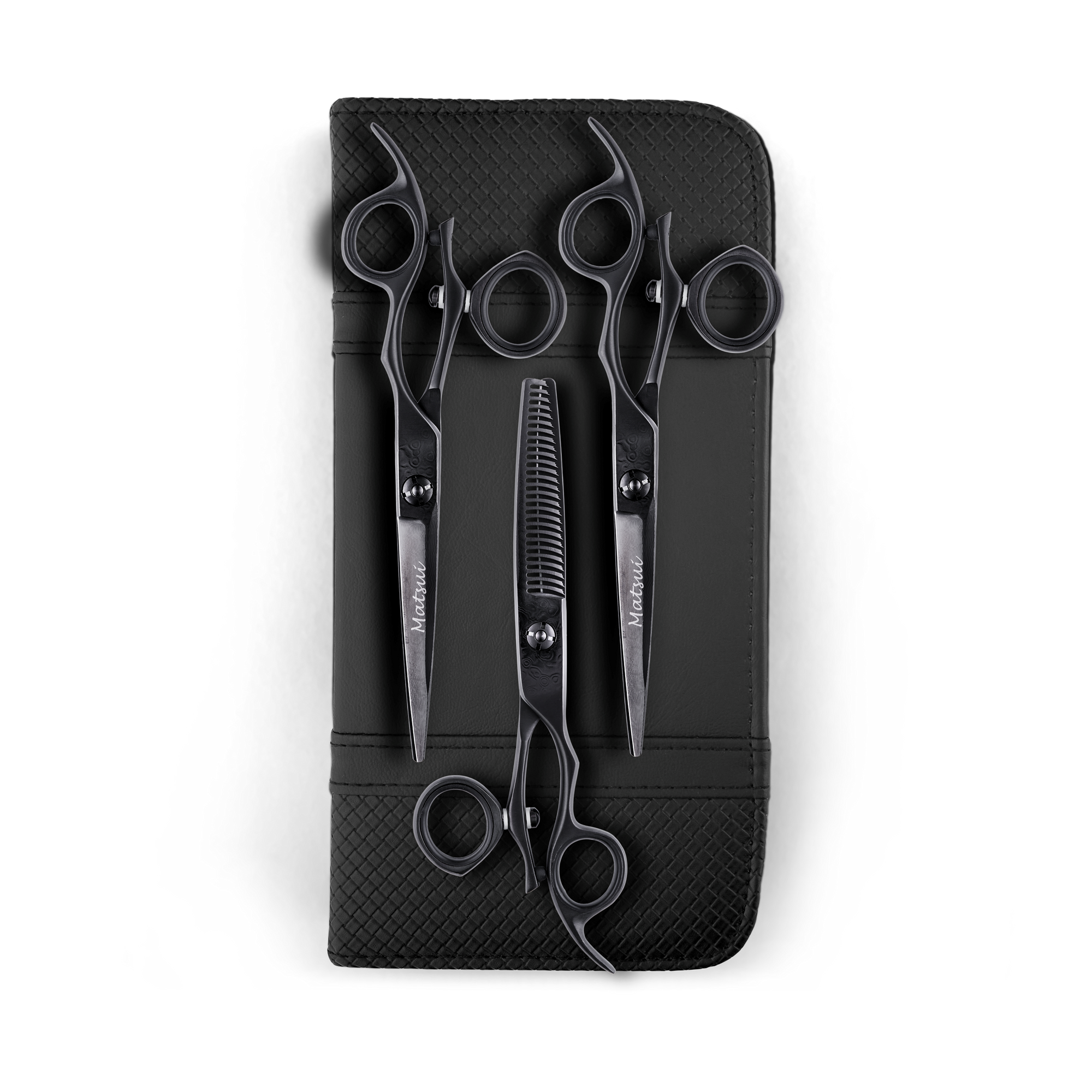  MATSUI ULTIMATE SWIVEL MATTE BLACK TRIPLE SET - Scissor Tech Canada (6675895550006)